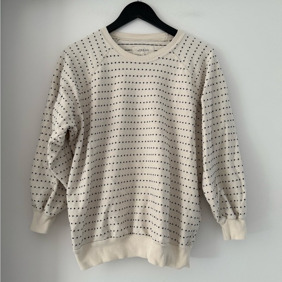 The Great. Swiss Dot Bubble Sweatshirt - Picture 4 of 7